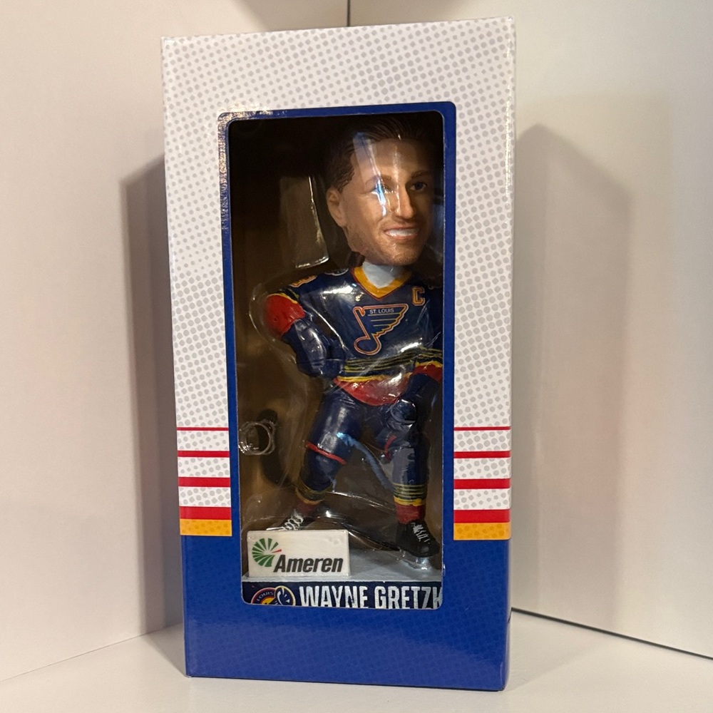 Wayne Gretzky Blue Hockey Bobblehead - Ameren Edition